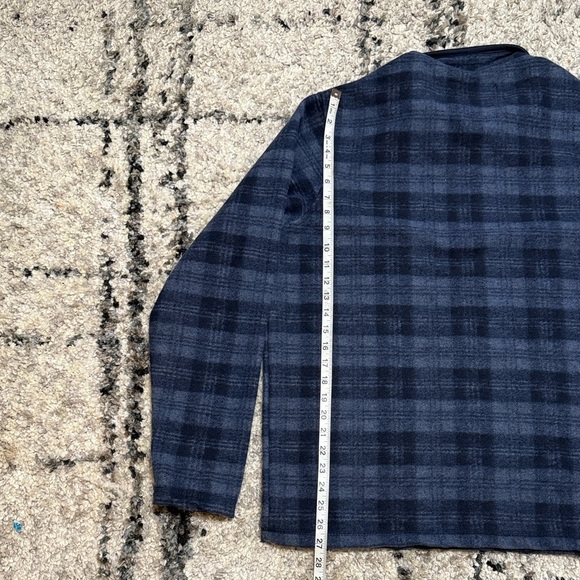 John Wayne Men's Blue Plaid Zip-Up Sweater - Picture 4 of 7